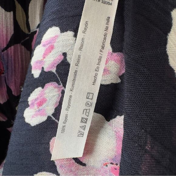 Free People Intimately Floral Maxi Dress Smocked Bodice Tie Bow Spaghetti Straps - Picture 9 of 11